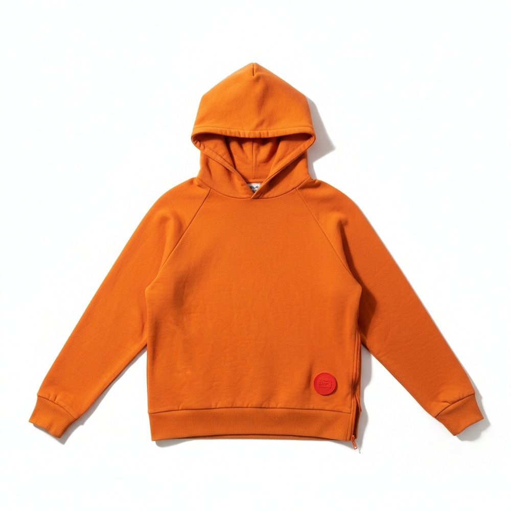 Onitsuka Tiger Hoodie Small Orange Side Zip Spirit of Kobe Patch Streetwear